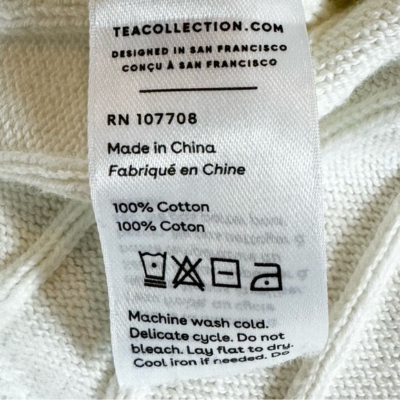 Tea Collection Ribbed Cardigan, Chalk Color, Size 2T - Picture 5 of 6